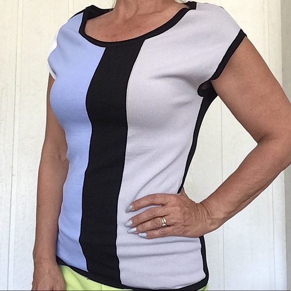 WHITE HOUSE BLACK MARKET SLEEVELESS COLOR BLOCKED SWEATER SIZE SMALL - Picture 3 of 10